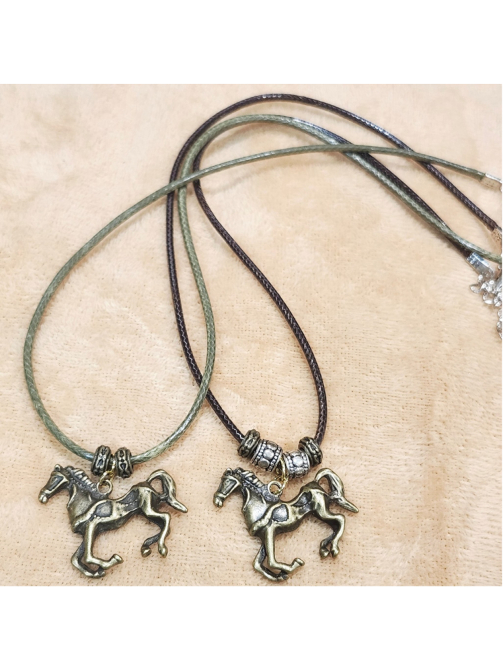 2 Horse Pendant Necklaces
